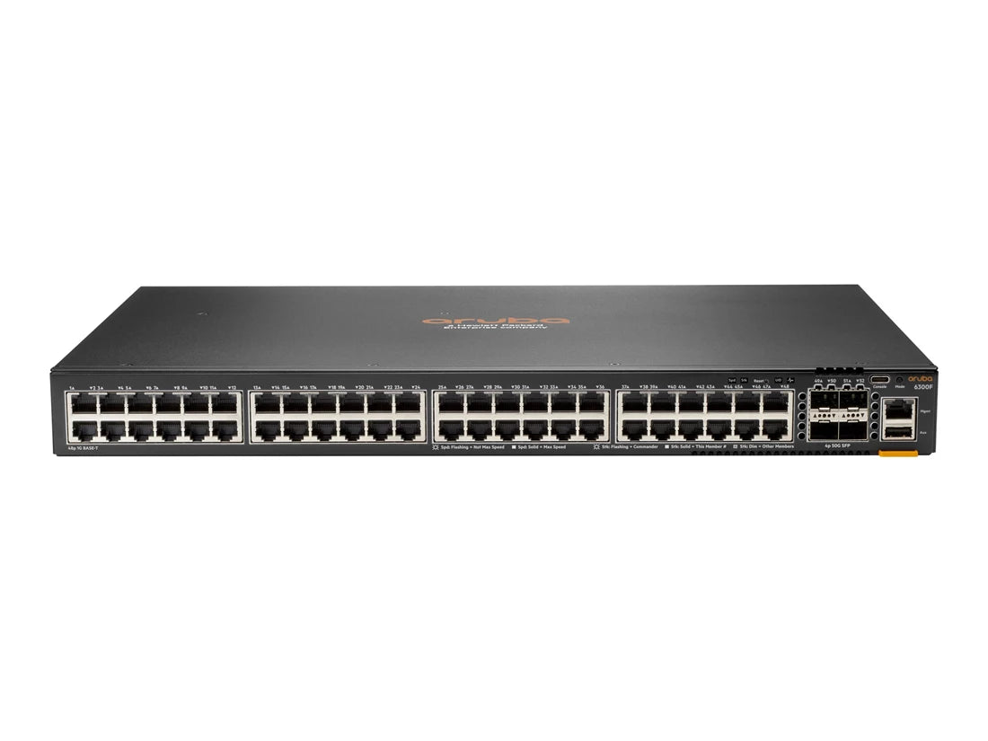 HPE JL667-61101 Aruba 6300F 48 cổng 1GbE và 4 cổng SFP56 <tc>công tắc mạng</tc> | ĐÃ QUA SỬ DỤNG