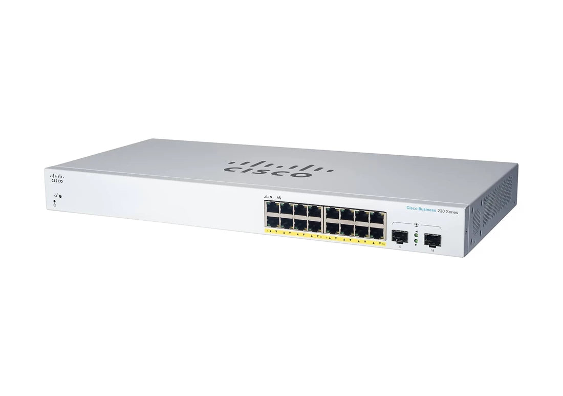 Cisco Business CBS220-16T-2G 16p 千兆乙太網路 2x1G SFP 智能 <tc>交換機</tc> | 二手 主圖