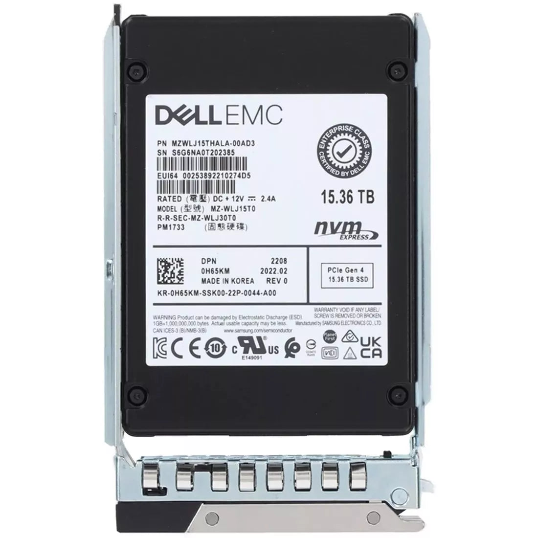 Dell H65KM 15.36TB RI 1 DWPD PCIe Gen4 NVMe U.2 2.5 Inch SSD | BRAND NEW Main image