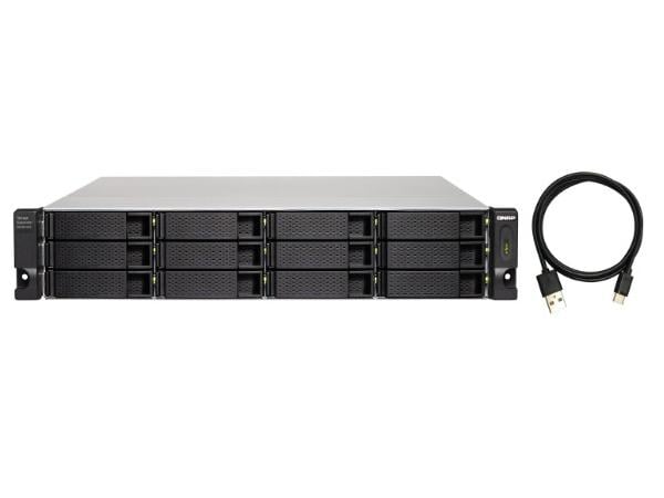 QNAP TL-R1200C-RP-US 12 盤位 2U 機架式 USB-C 3.1 Gen2 10Gbps JBOD 擴充單元 |新廠落成