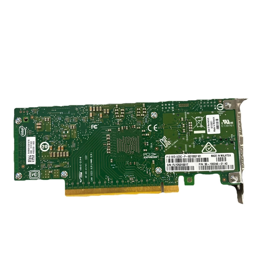思科 UCSC-P-I8D100GF 英特爾雙埠 QSFP28 100Gbps PCI Express 4.0 x16 網路適配器 |使用過的 主圖