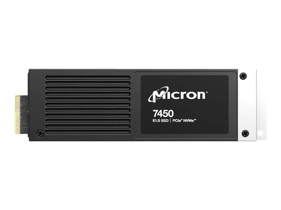 全新| MICRON 7450 PRO MTFDKCE7T6TFR-1BC15ABYY 7.68TB E1.S 15mm PCIE 4.0（NVME）SED SSD 主圖