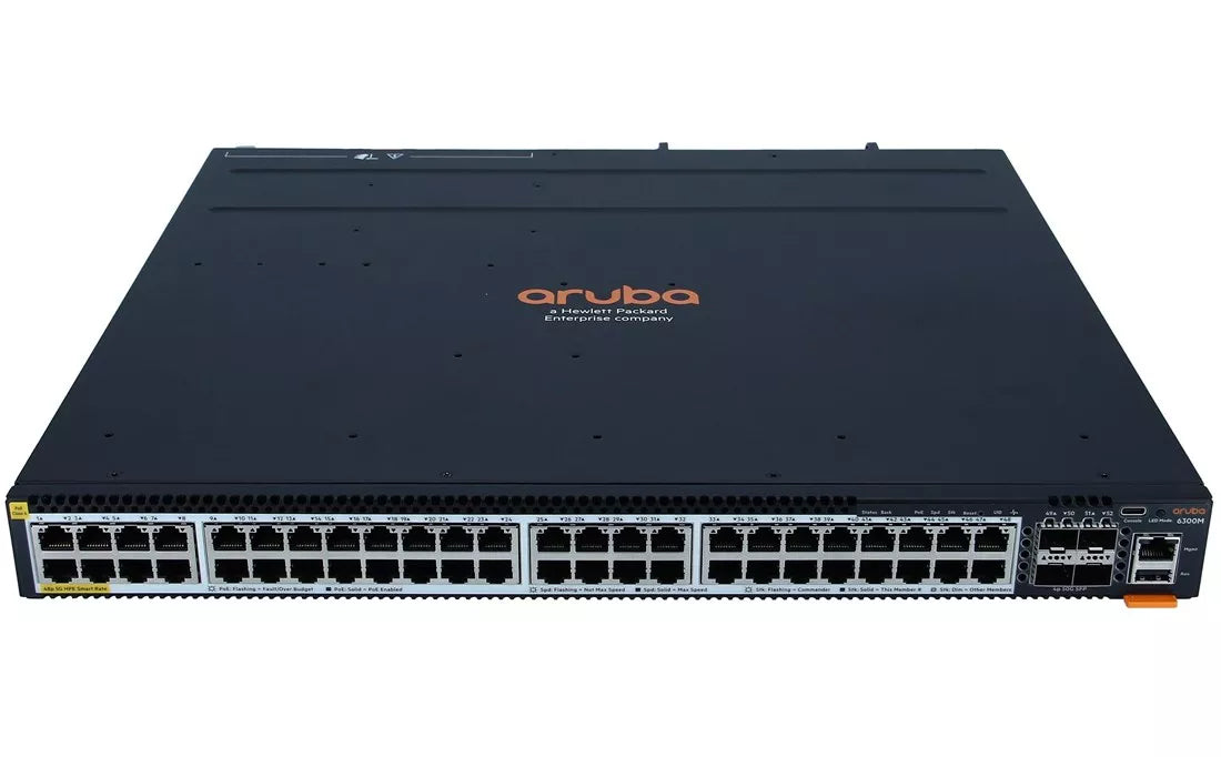 HPE JL659A#ABA Aruba 6300M ​​48핀 SR 1/2.5/5GbE CL6 PoE 및 4핀 SFP56 <tc>네트워크 스위치</tc> | 중고