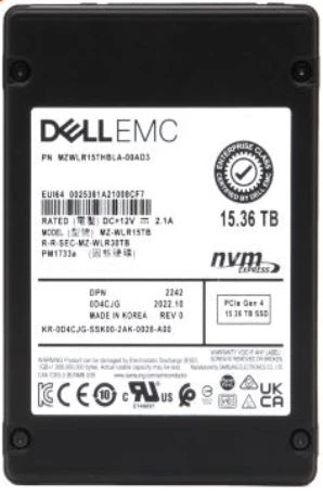 翻新|三星MZ-WLR15TB 15.36TB NVME U.3讀取密集的SSD翻新Dell OEM