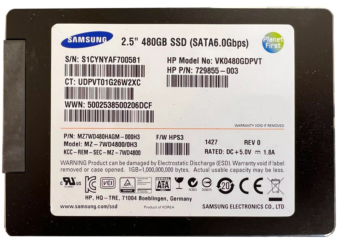 Samsung MZ7WD480HAGM-000H3 480GB 2.5Inch Sata 6Gbps Solid State Drive | USED
