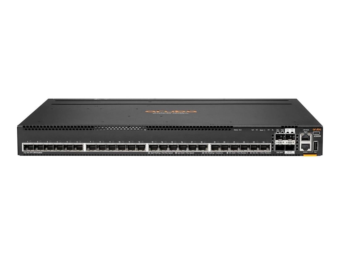 HPE R8S92A Aruba 6300M ​​24P SFP+ LRM 2P50G 2P25G MACsec <tc>công tắc mạng</tc> F/S | Đã qua sử dụng