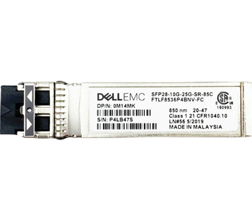 Dell FTLF8536P4BNV-FC 10/25GbE Dual Rate SFP28 SR 85C Transceiver | GEBRAUCHT Hauptbild