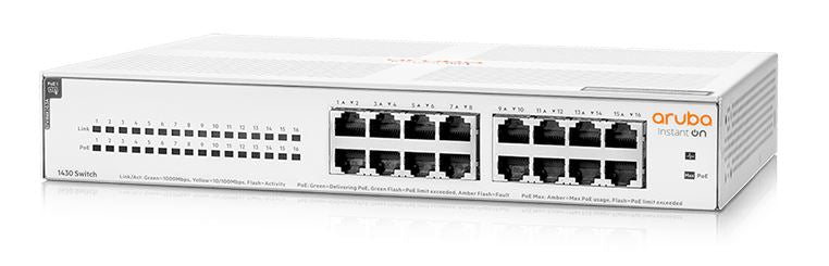 HPE R8R48A Aruba Instant On 1430 16G Class4 PoE 124W <tc>công tắc mạng</tc> F/s | Hàng mới nguyên seal nhà máy