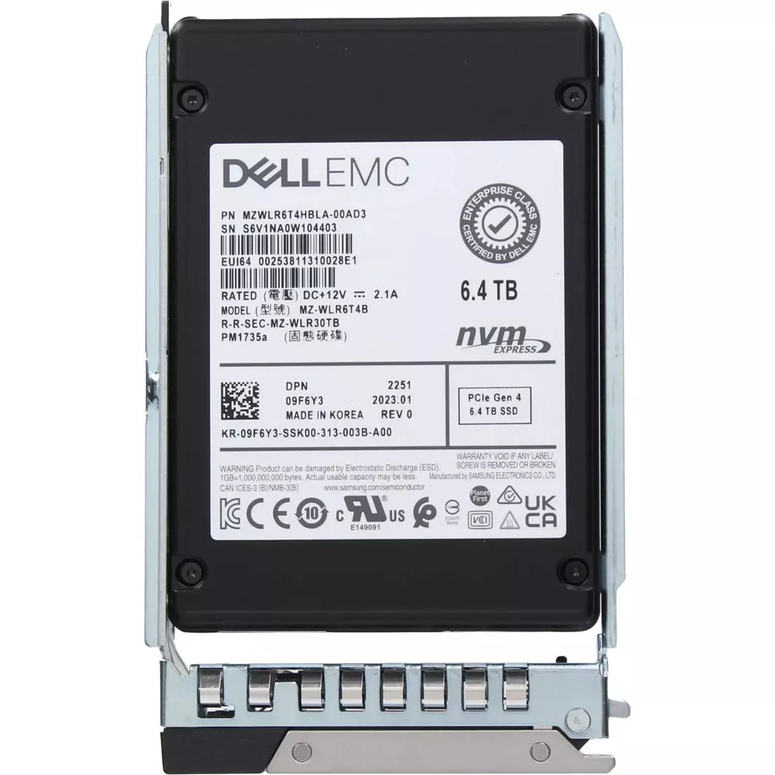 Dell 9F6Y3 6.4TB PCIe Gen4 NVMe Mix Sử dụng SSD TLC 2.5 | ĐÃ SỬ DỤNG Hình ảnh chính