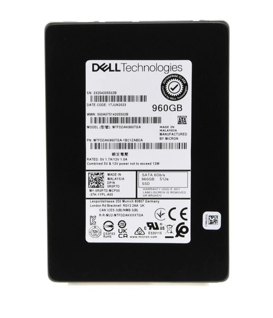 Refurbished | Micron 5400 Pro MTFDDAK960TGA-1BC1ZABDA 960 GB SATA 6Gb/s DELL OEM Refurbished