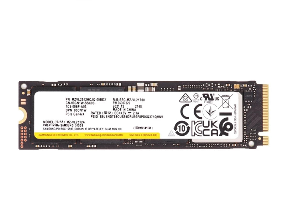Refurbished | Samsung PM9A1 MZVL2512HCJQ-008D2 SSD 512 GB PCIe 4.0 X4 (NVMe) DELL OEM Refurbished 메인 이미지