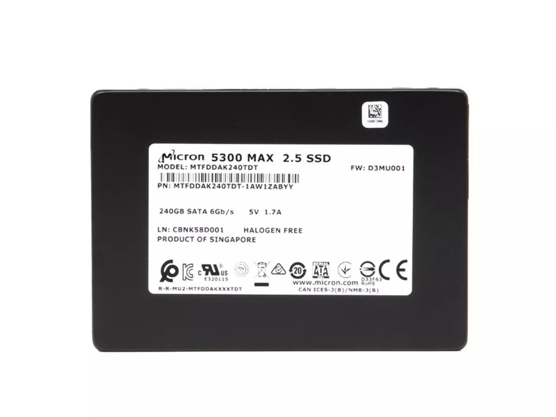 Micron 5300 MAX MTFDDAK240TDT-1AW1ZABYY SSD 240 GB SATA 6Gb/s | USED Main image