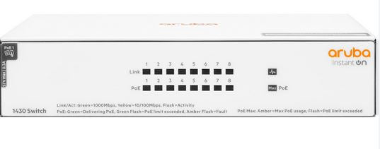 HPE R8R46A\#ABA Aruba Instant On 1430 8G Class4 PoE 64W <tc>ネットワークスイッチ</tc> 8ポート｜新品未開封