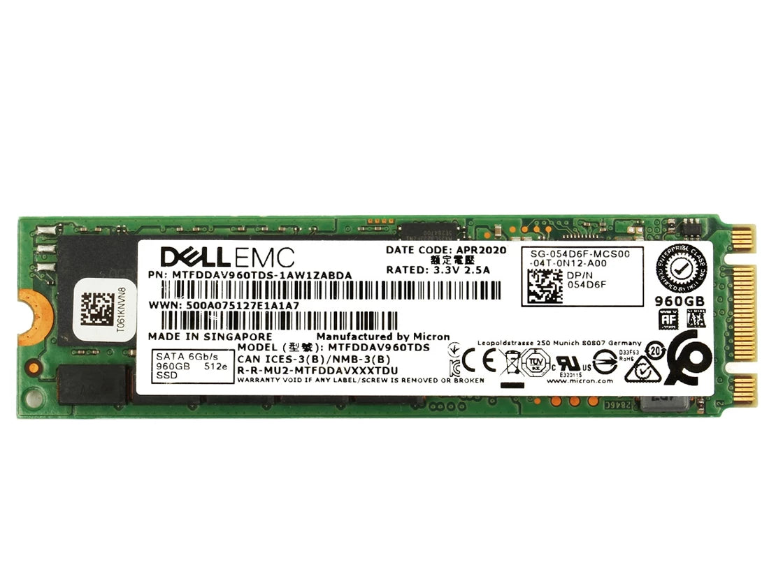 Micron 5300 PRO MTFDDAV960TDS-1AW1ZABDA SSD 960 GB SATA 6Gb/s DELL OEM | USED Main image