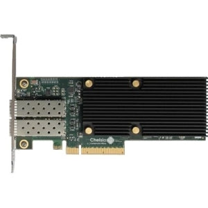 Dell JF0FV Chelsio T520-CR 高性能デュアル ポート 10 GbE ユニファイド ワイヤ アダプタ PCI Express x8、光ファイバー |使用済み