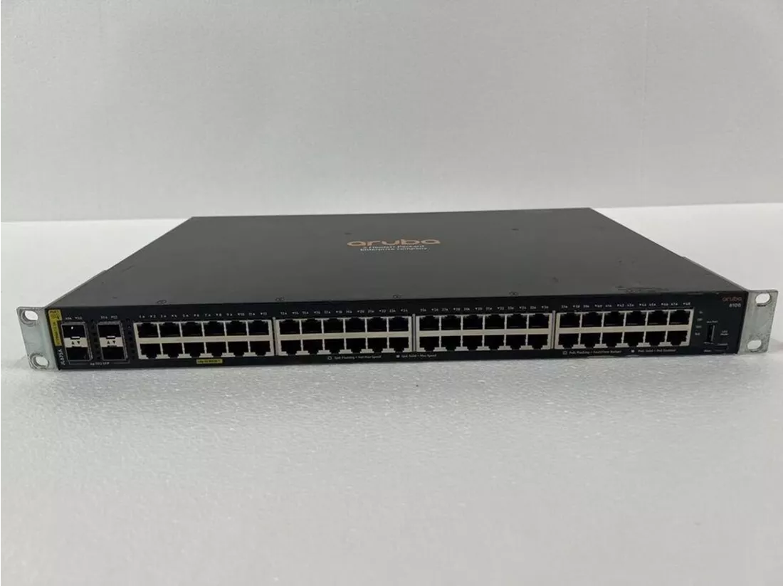 HPE JL675-61101 Aruba 6100 48G Class4 Poe 4sfp+ 370w Switch | USED