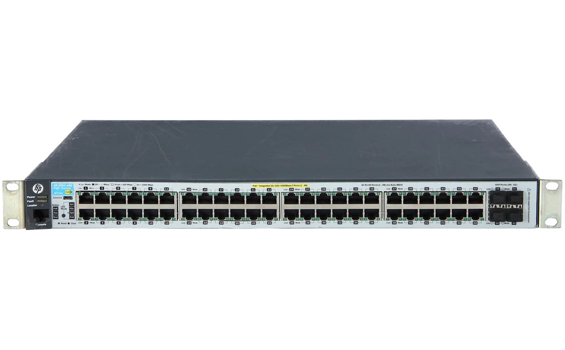 HPE J9772-61101 Aruba 2530-48G-PoE+ 4SFP 370W 48 ports, administrable, montage en rack <tc>Switch</tc> | NEUF SOUS EMBALLAGE D'USINE Image principale