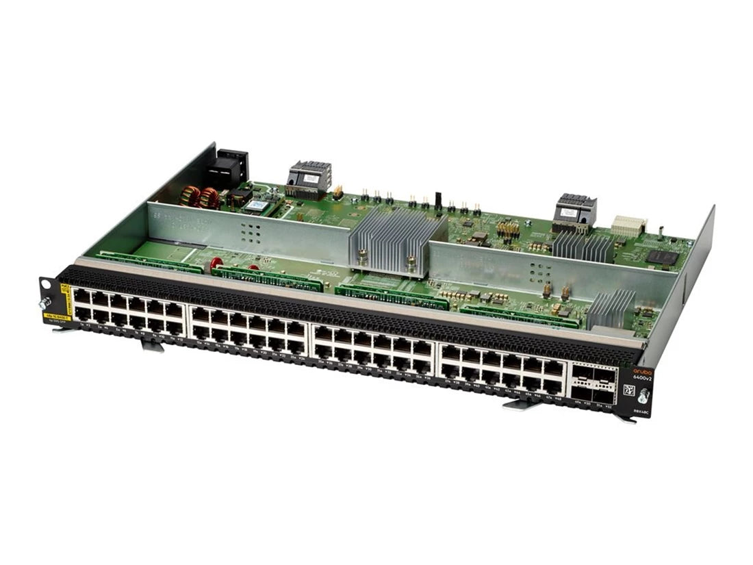 HPE R0X41-61101 Aruba Networking CX 6400 48p 智慧型速率 1/2.5/5GbE Class6 PoE 4p SFP56 v2 模組 |使用過的