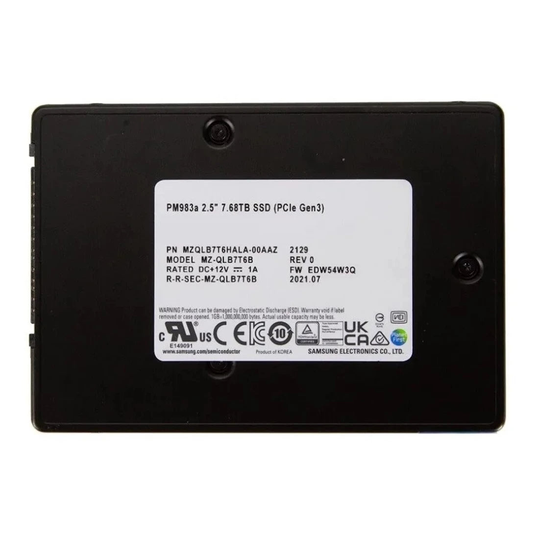 Samsung PM983a MZQLB7T6HALA SSD 7.68 TB PCIe 3.0 x4 (NVMe) Brand New | USED Main image