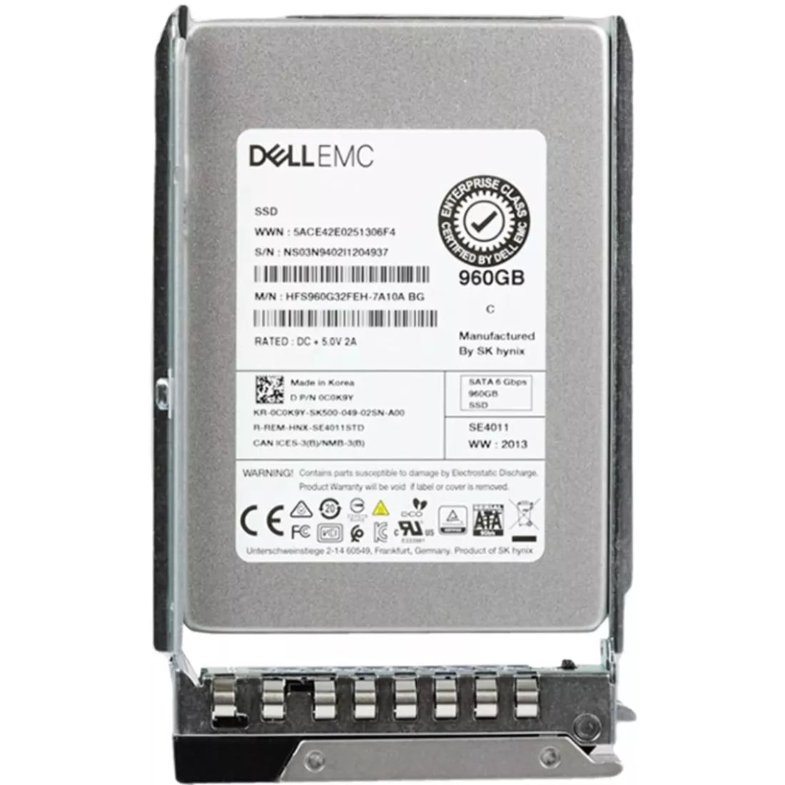 戴爾 C0K9Y 960GB SATA-6Gbps 讀取密集型 1DWPD 2.5 吋熱插拔 SSD 參考 |用過的 主圖