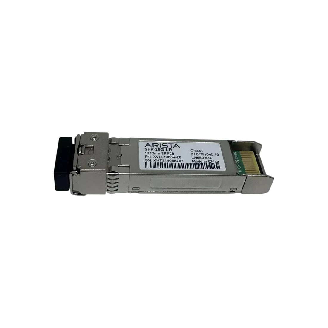 Arista XVR-10084-20 25GBASE-LR SFP 收发器，通过双工 SMF 传输距离可达 10 公里 |用过的