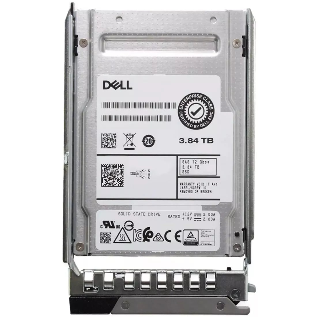 戴尔 81H9C 3.84TB SAS-12Gbps SED 混合用途 3DWPD 2.5 英寸热插拔 SSD |用过的