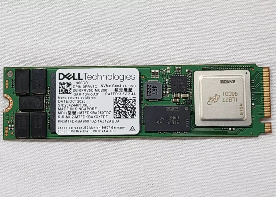 Dell PRV6C 960GB M.2 NVMe Read Intensive Gen4 TLC Solid State Drive | USED