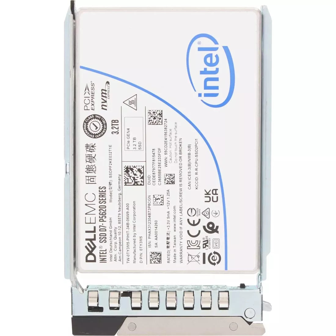 Dell TY3M5 3.2TB PCIe Gen4 NVMe U.2 Mixed Use Tlc SSD | USED