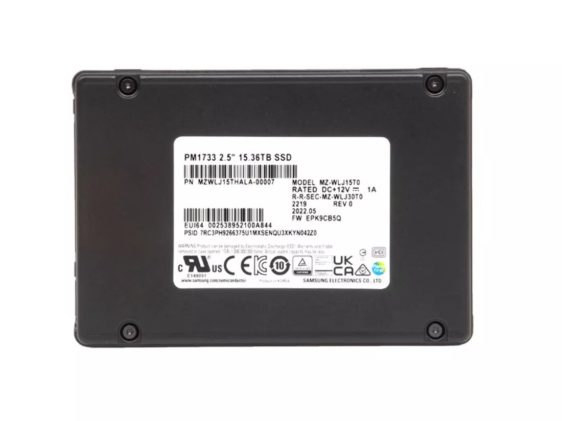 Samsung PM1733 MZWLJ15THALA SSD 15,36 To PCIe 4.0 x4 (NVMe) | UTILISÉ