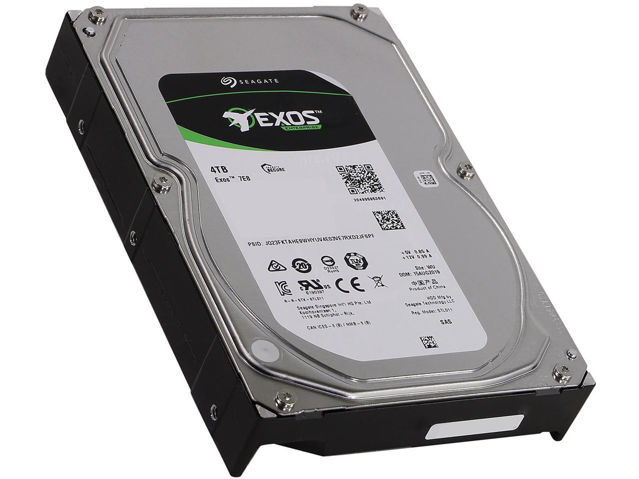 Refurbished | SEAGATE ST4000NM003A EXOS 7E8 4TB 7200RPM SAS-12GBPS 256MB 3.5INCH HDD