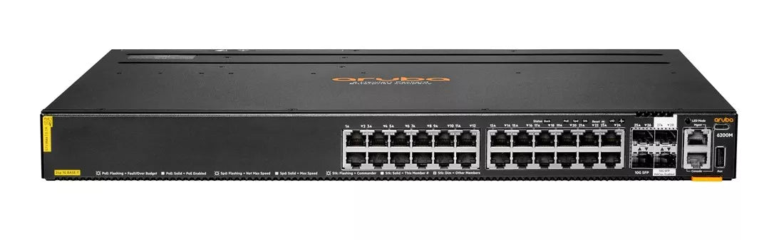 HPE R8Q68A #ABA Aruba 6200M 24G Classe 4 PoE 4SFP+ <tc>Switch</tc> | OCCASION