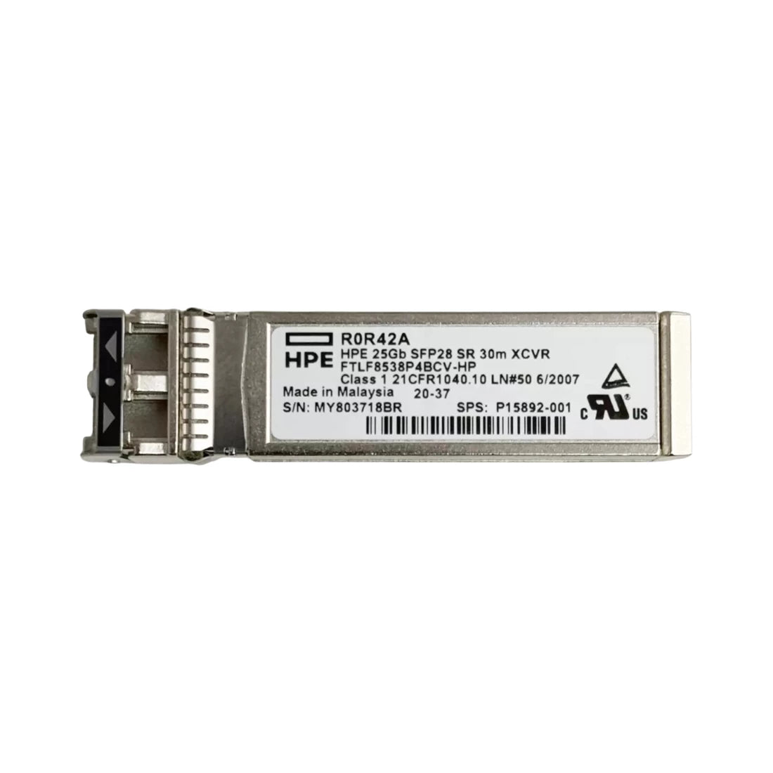 HPE R0R42A 25GbE SFP28 SR 30 公尺收發器 |用過的