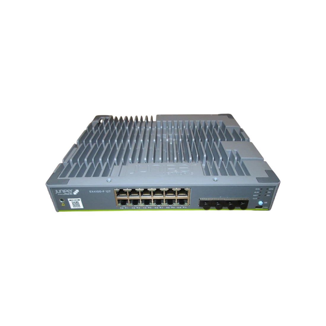 瞻博网络 EX4100-F-12T 12 端口 10/100/1000BASE-T <tc>交换机</tc> 2 个 100Mb/1GbE/2.5GbE/5GbE/10GbE 上行链路端口，4 个 10GbE 堆叠/上行链路端口，标准 SW 光模块需另购 | 新品