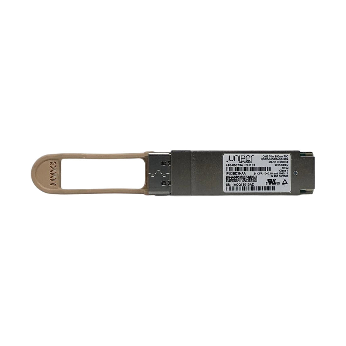 Juniper Networks QSFP-100GBASE-SR4 100GBASE-SR4 QSFP28 pluggable module support only Ethernet rate | USED CLEAN TESTED