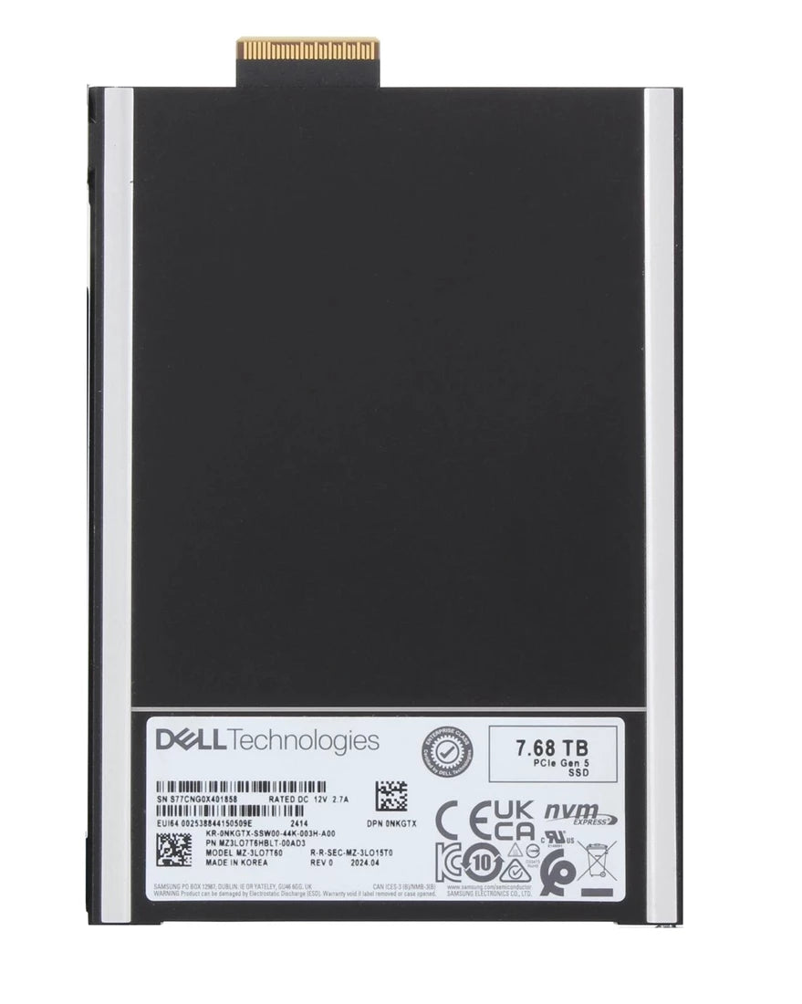 Samsung MZ3LO7T6HBLT-00AD3 7.68TB PCIe Gen5 NVMe Read Intensive E3.S SSD | USED Main image