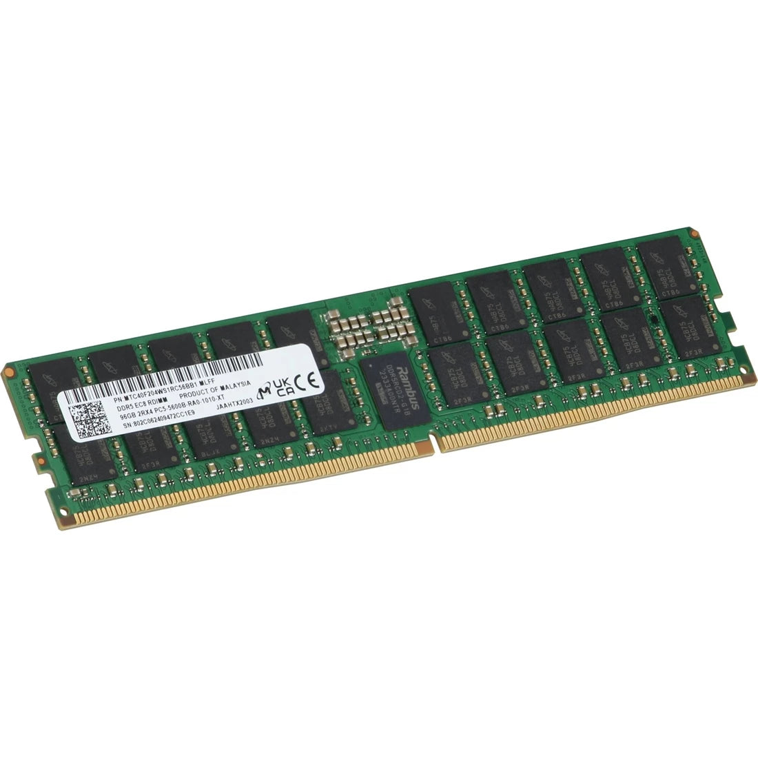 Micron MTC40F204WS1RC64BB1 96GB DDR5 6400MHz PC5-51200 ECC Registered 288-pin Memory Module | BRAND NEW Main image
