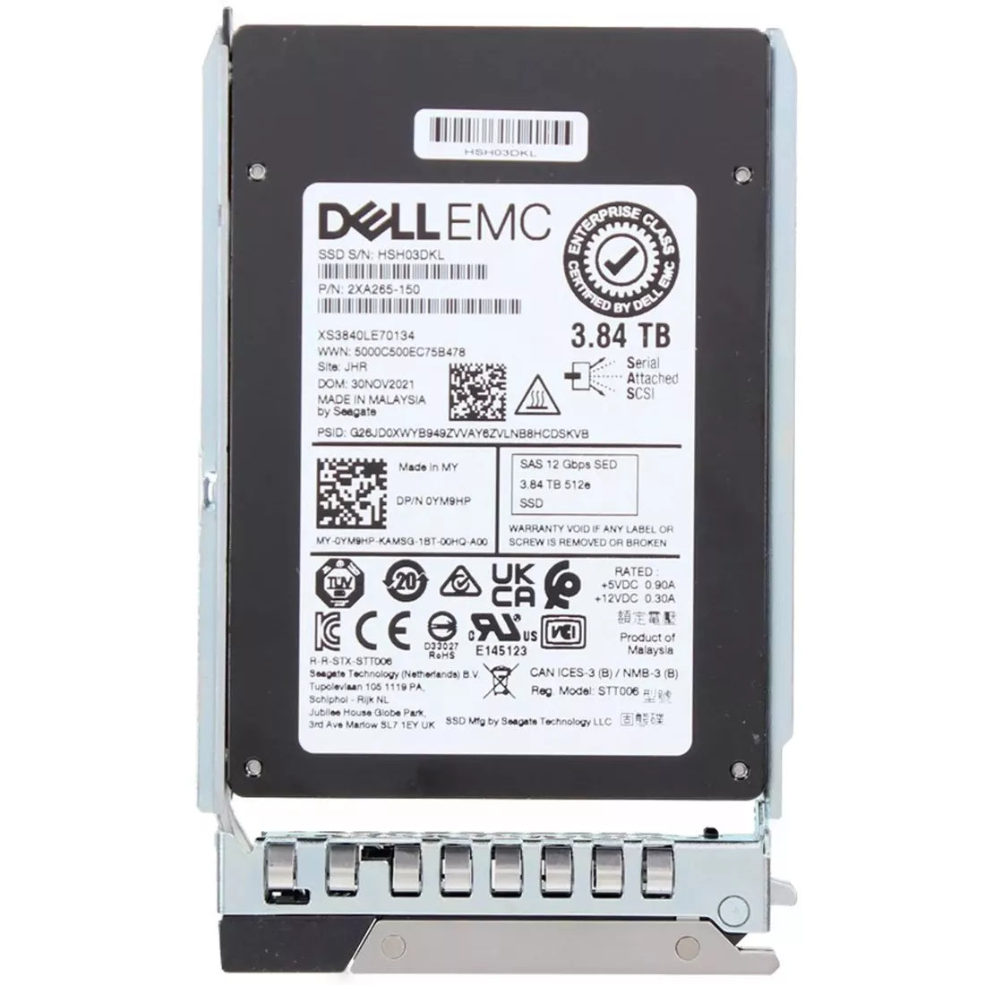 Dell YM9HP 3.84TB SAS-12Gbps SED Sử dụng hỗn hợp SSD cắm nóng 3DWPD 2.5Inch | ĐÃ SỬ DỤNG Hình ảnh chính