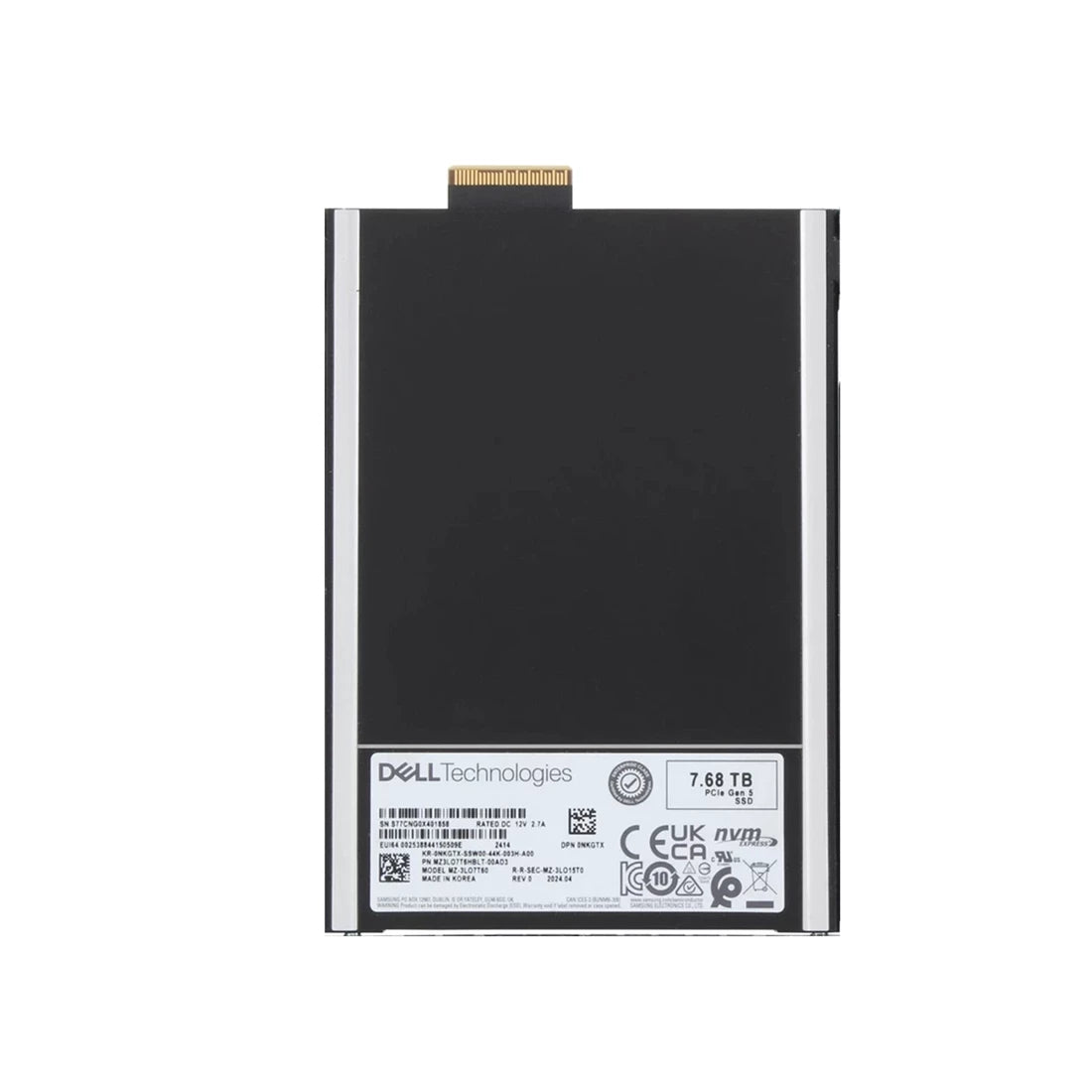 삼성 MZ3LO7T6HBLAAD3 7.68TB PCIe Gen5 NVMe 읽기 집중형 TLC E3.S SSD | 중고