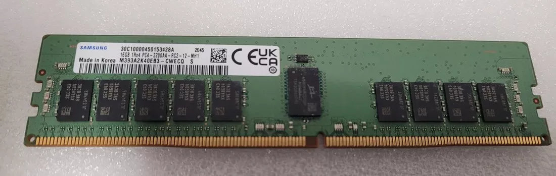 Samsung M393A2K40EB3-CWE 16GB PC4-25600 DDR4-3200Mbps 1RX4 ECC メモリ |使用済み
