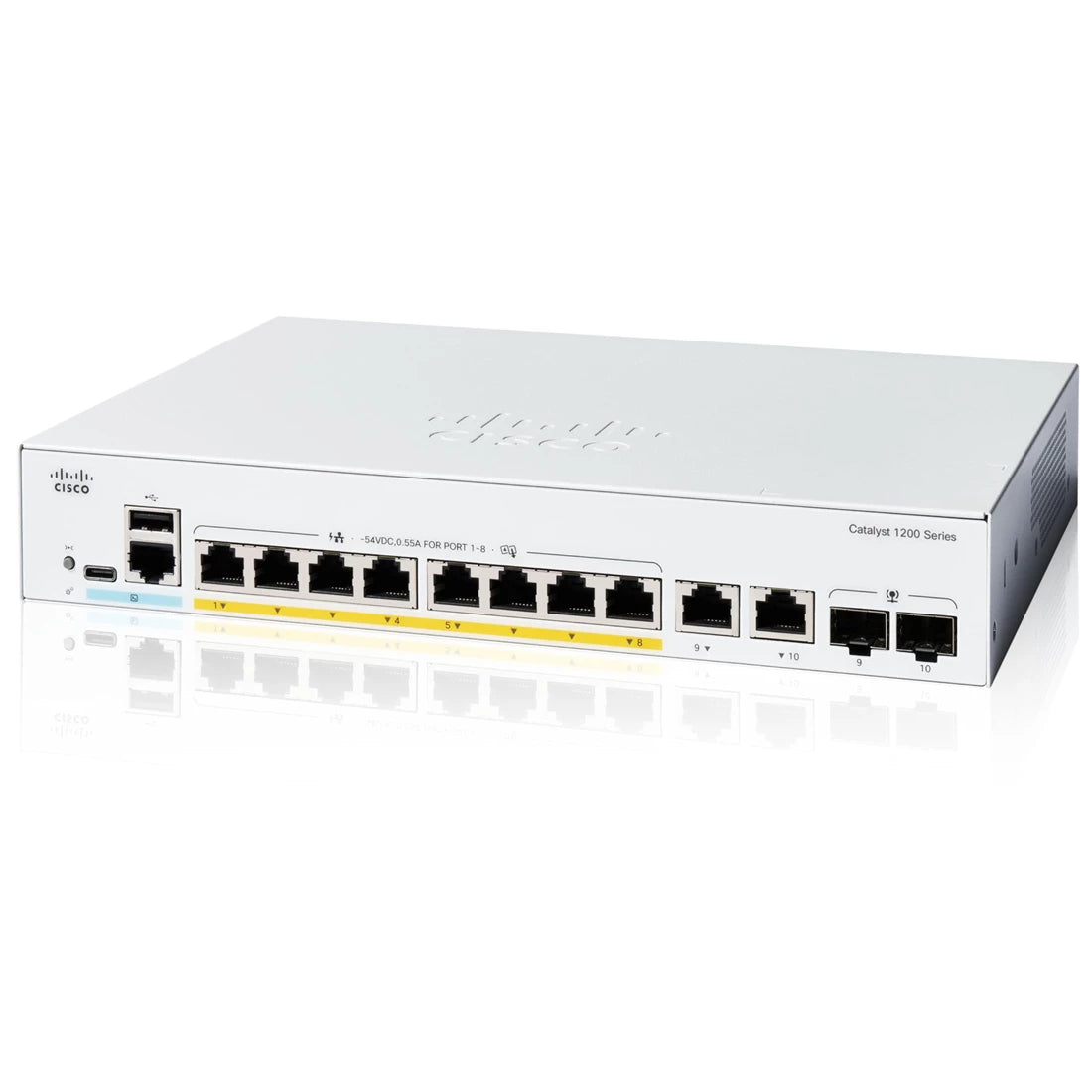 Cisco C1200-8FP-2G Catalyst 8-Port Gigabit PoE+ Switch | USED