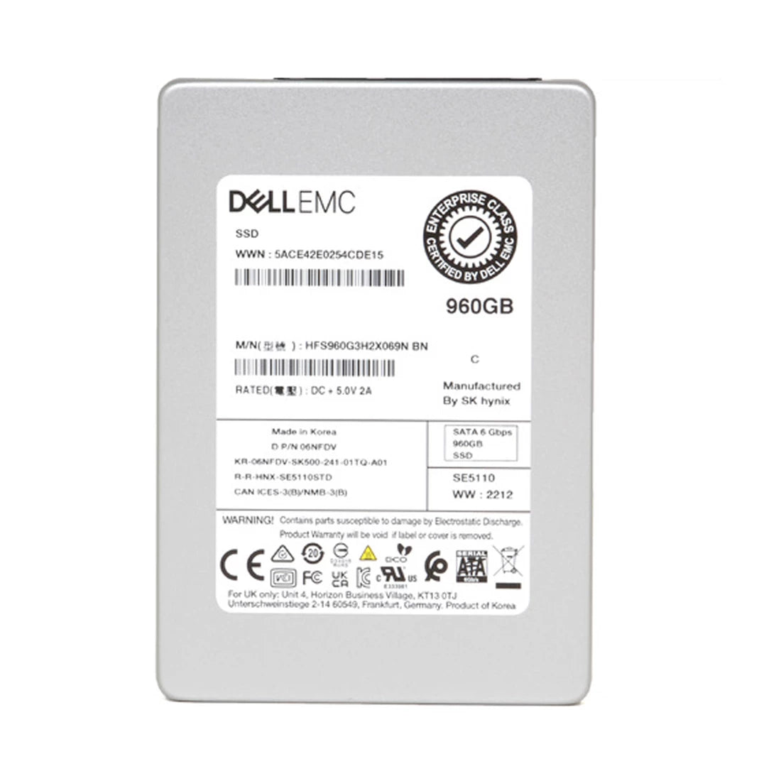 Hynix HFS960G3H2X069N 960GB SATA-6Gbps Read Intensive 1DWPD 2.5in Hot-Plug SSD | USED DELL OEM