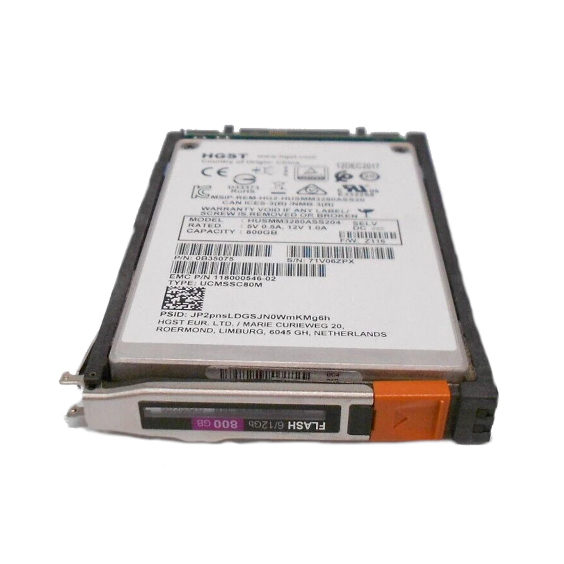 EMC 005051591 800GB SAS Unity 12Gbps 2.5Inch SSD | USED Main image