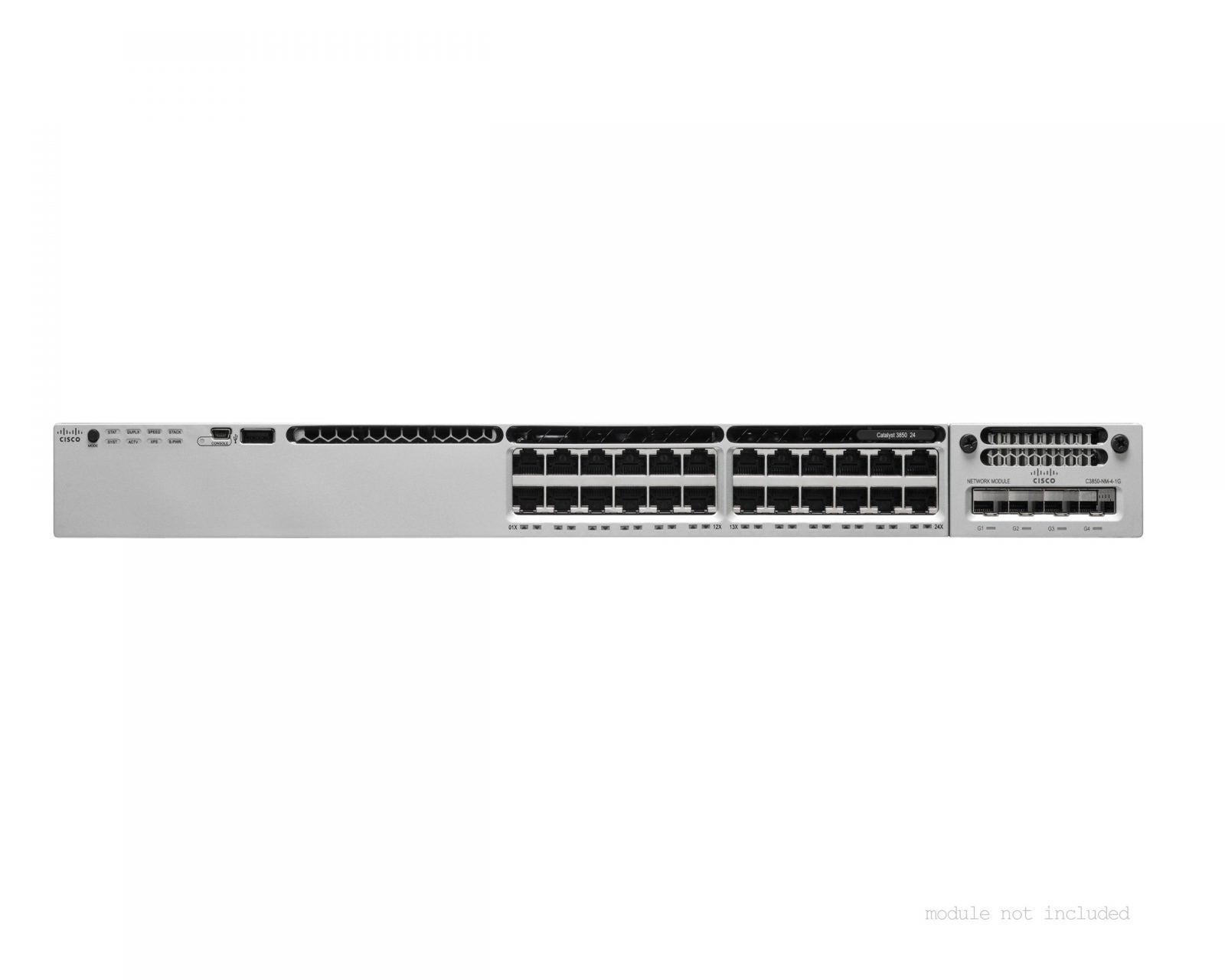 Cisco WS-C3850-24T-L 千兆以太网 <tc>交换机</tc> 3850 24端口LAN底座 双350W电源 - | 新品