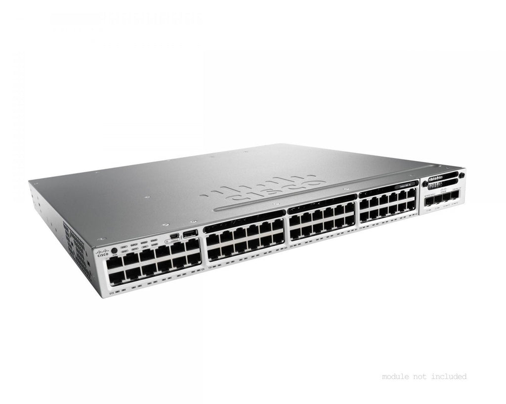 Cisco WS-C3850-48F-S <tc>Switch</tc> 3850 48 Full PoE+ IP Base 1100WAC PWR mit optionalen 4x 10GE | GEBRAUCHT