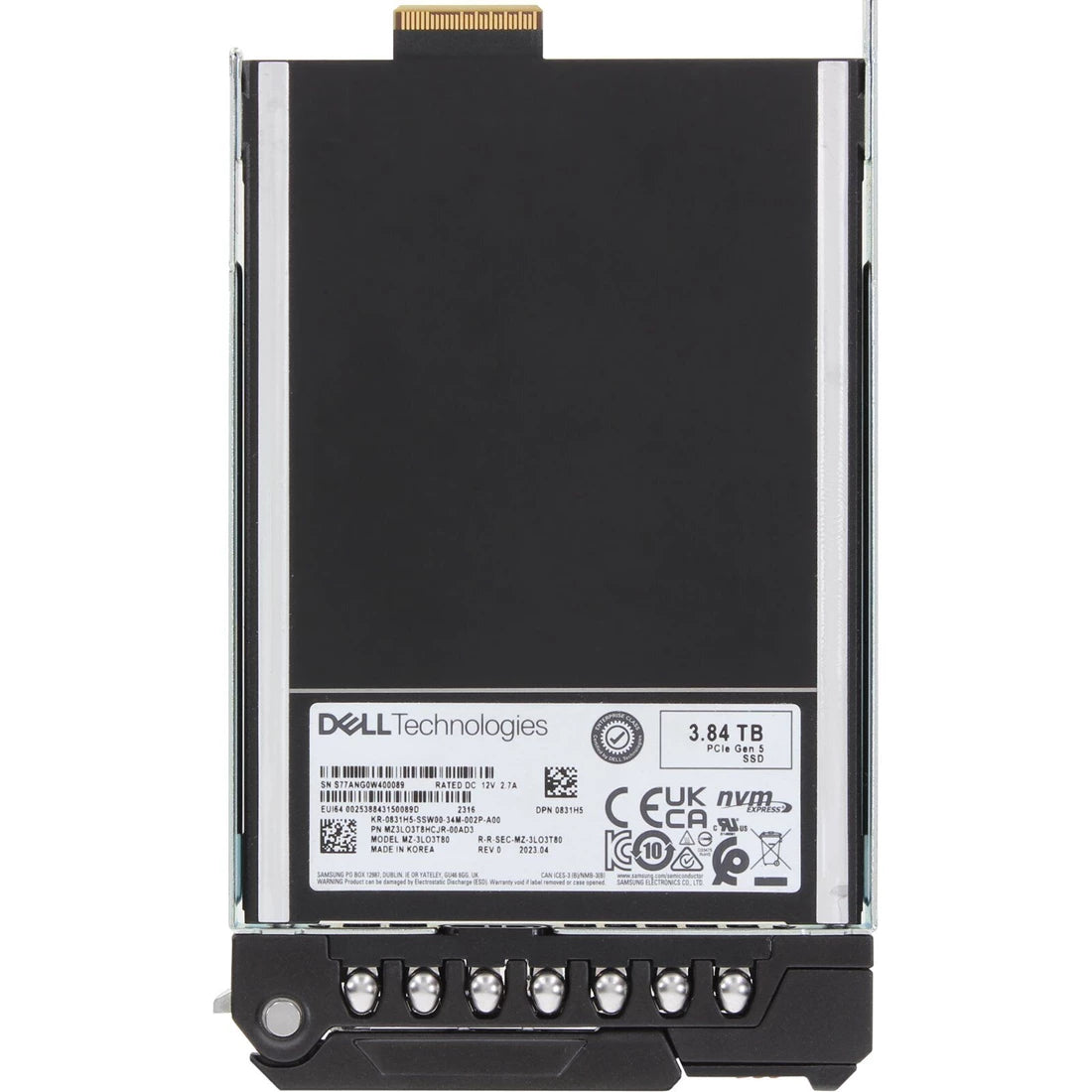 Dell 831H5 3.84TB PCIe 5.0 E3.S NVMe Read Intensive Solid State Drive | USED