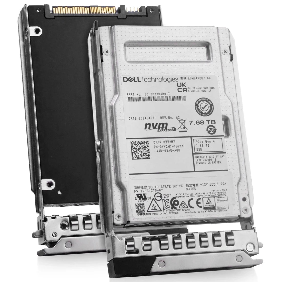 戴尔 VV2M7 7.68Tb PCIe Gen4 NVMe U.2 2.5 英寸读取密集型 SSD 全新 |用过的 主图