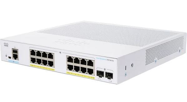 CISCO CBS350-16P-E-2G Switch L3 managed 16 x 10/100/1000 (PoE+) + 2 x Gigabit SFP PoE+ (120 W) Ref | USED