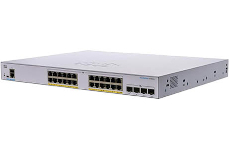 Cisco CBS350-24FP-4G <tc>交換機</tc> CBS350 24埠 PoE+ (370W) 千兆乙太網路 + 4埠 SFP | 二手