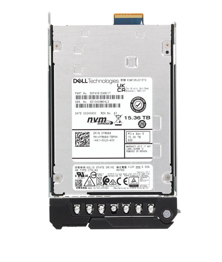 戴尔 YRN98 15.36TB PCIe NVMe Gen5 E3.S EDSSF SSD | 二手 主图