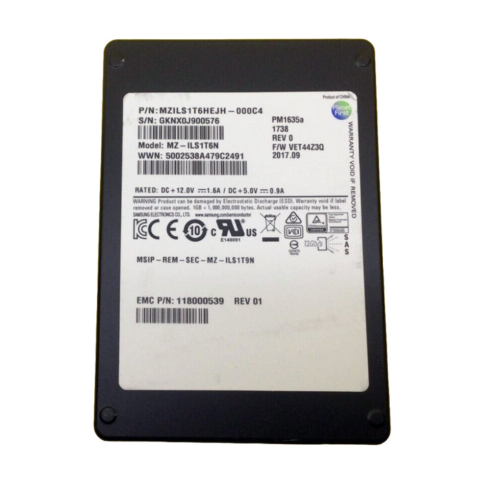 EMC 118000539 1.6TB Sas-12Gbps 2.5Inch SSD | USED Main image